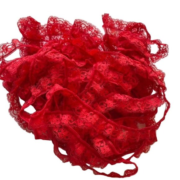 Vintage Ruffle Trim Lace 13 Yards for Sewing Crafting Junk Journal u - Picture 2 of 3